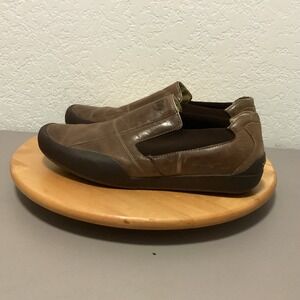 Merrell Mens Performance Loafer Slip On Shoes Brown Leather Size 10 Soft Comfort